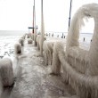 Ungheria, il molo ghiacciato del lago Balaton02