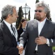 Enrico Mentana e Beppe Grillo in una foto del 2