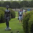 Decine di topi nel giardino del Louvre di Parigi02