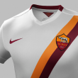 Roma, maglia da trasferta: bianca con banda giallorossa diagonale 2