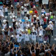 Brescia, Ice Bucket collettivo in piazza: nominati i "cugini" bergamaschi (foto)03