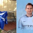 A sinistra una maglietta di Lampard bruciata, a destra il fotomontaggio con la maglietta del City