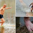 Cina, monaco buddista cammina e corre sull'acqua FOTO01