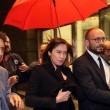 Maria Elena Boschi da Unicredit (foto): tubino e tacchi a spillo per i 15 anni della banca (Ansa)