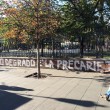 Sciopero sociale 14 novembre: saluto del corteo ai "precari dei media" VIDEO-FOTO
