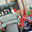 Casapound protesta contro Ignazio Marino sotto il Campidoglio FOTO (LaPresse)