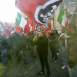 Casapound protesta contro Ignazio Marino sotto il Campidoglio FOTO (LaPresse)
