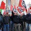 Casapound protesta contro Ignazio Marino sotto il Campidoglio FOTO (LaPresse)