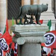 Casapound protesta contro Ignazio Marino sotto il Campidoglio FOTO (LaPresse)