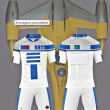 Star Wars, maglie da calcio come Darth Vader, Obi Wan Kenobi, Chewbacca... FOTO 03