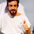 Alonso tutto ok, ma resta ricoverato. L'incidente, versione ufficiale: "Colpa del vento"