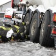 Maltempo Basilicata: autocisterna sbanda per neve a Potenza04