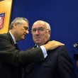 Carlo Tavecchio e Claudio Lotito (foto Lapresse)