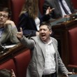 Camera. Sel lancia crisantemi, M5s e Brunetta urlano: "Fascisti