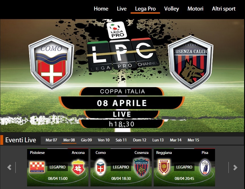 Como-Cosenza: diretta streaming Sportube. Info, link e formazioni