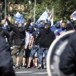 Lazio-Roma FOTO: scontri, stadio, striscioni e coreografie