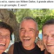 Gianni Morandi, FOTO Facebook con Williem Dafoe Gli somiglio, vero2