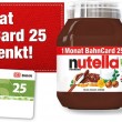 Nutella vale sconto del 25% sul treno. In Germania