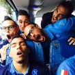 Napoli, Allan addormentato sul pullman: i compagni ... FOTO