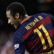 L'esultanza di Neymar (foto Lapresse)