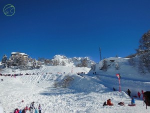 sciare con i bambini sulle alpi