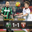 Sassuolo-Torino 1-1, highlights-pagelle: Acerbi-Belotti gol