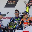 Valentino Rossi, Lorenzo e Marquez (foto Ansa)
