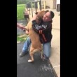 Cane ritrova padrone, la sua reazione