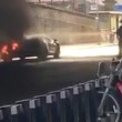 Lamborghini da 300mila euro in fiamme in galleria 3