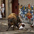 YOUTUBE Pamplona: prima corsa tori, 4 feriti 3