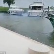 Yacht lusso cerca di attraccare: prima colpisce banchina, poi altre barche4