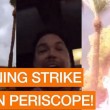 Quasi folgorato da fulmine durante la diretta Periscope 4
