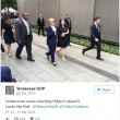 Hillary Clinton gira con l'infermiera in incognito2