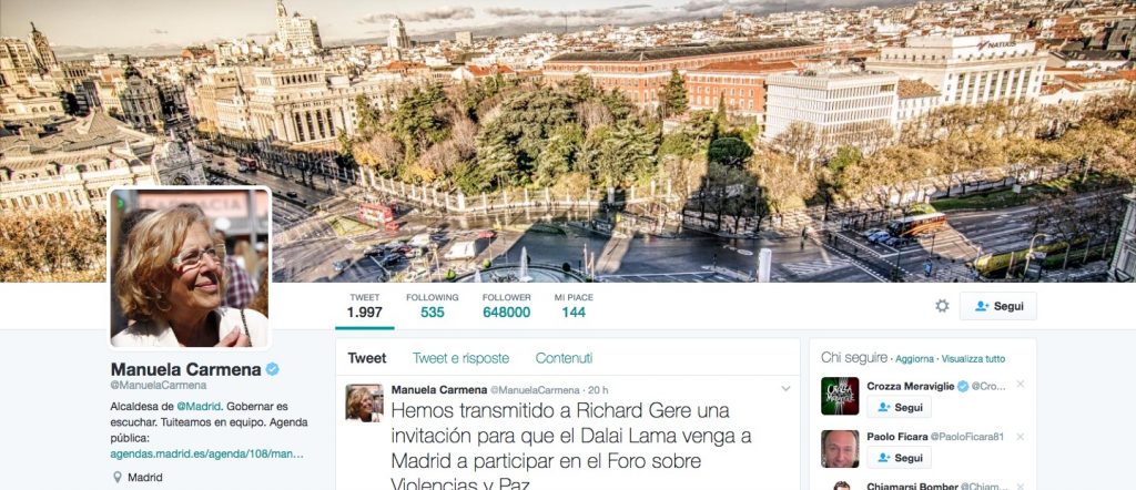 Manuela Carmena, sindaco di Madrid ama Napoli: "Impossibile non andarci"