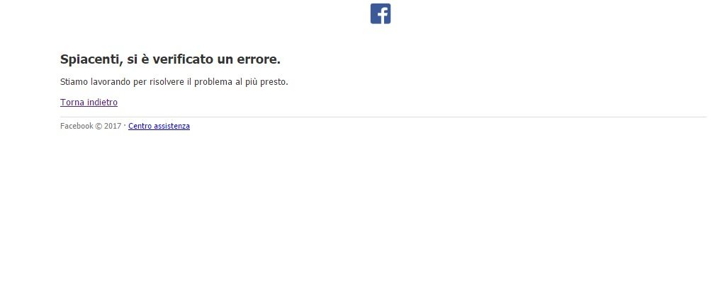 Facebook down, oggi 17 febbraio 2017