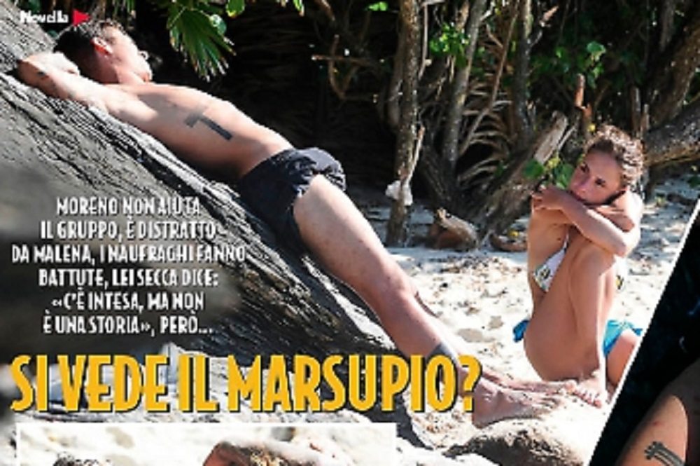 Moreno Donadoni con Malena la Pugliese. Novella 2000: "Si vede il marsupio?" FOTO