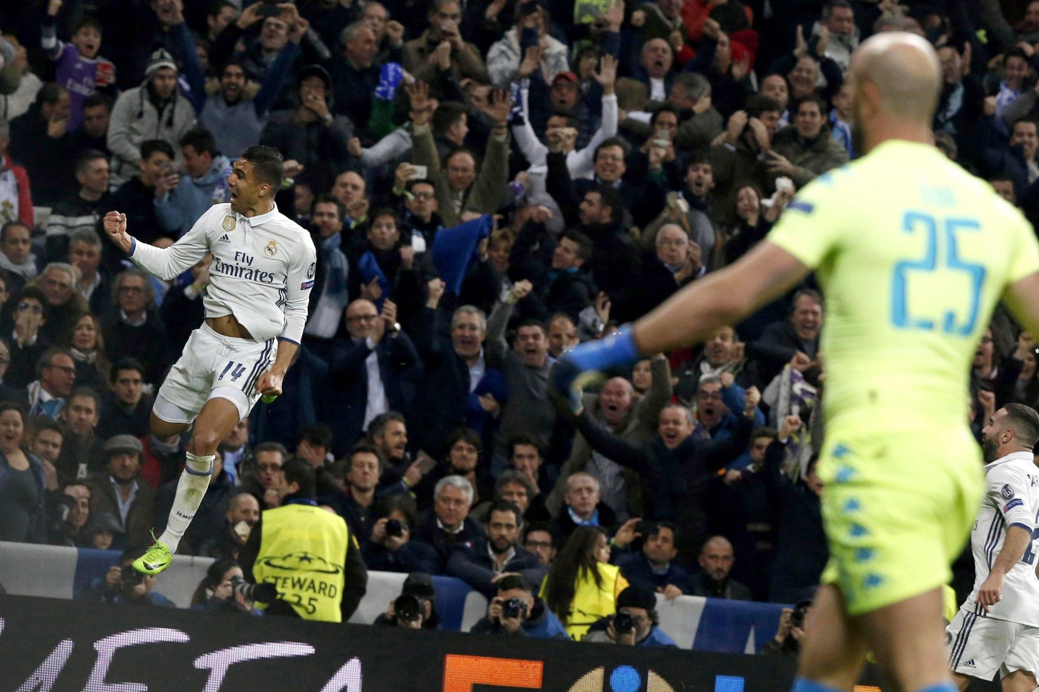 Real Madrid-Napoli 3-1 diretta, video gol highlights: magia di Casemiro