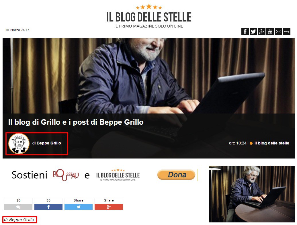 Blog di Beppe Grillo: è suo per lo Statuto M5S. Il "prestanome" titolare del dominio: "Io non c'entro"