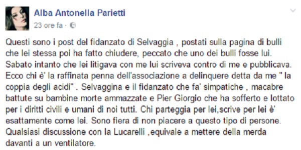 Alba Parietti contro Selvaggia Lucarelli: "Discutere con lei è come mettere m... nel ventilatore"