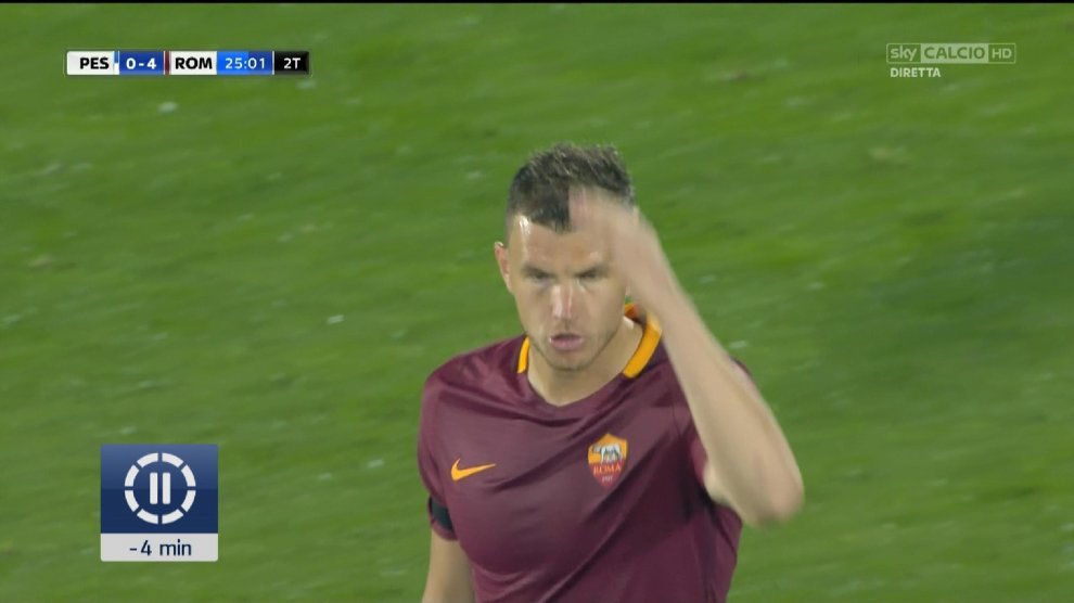 Dzeko, lite Spalletti-Panucci in tv. Per l'attaccante della Roma multa in arrivo