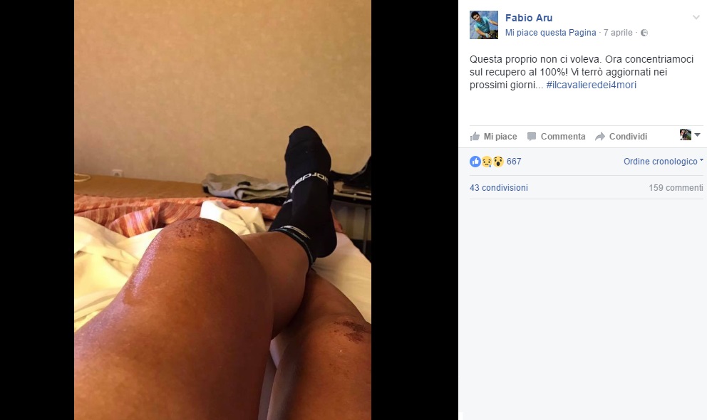 Fabio Aru infortunato, addio al Giro d'Italia: "Ecco il mio ginocchio..." 2