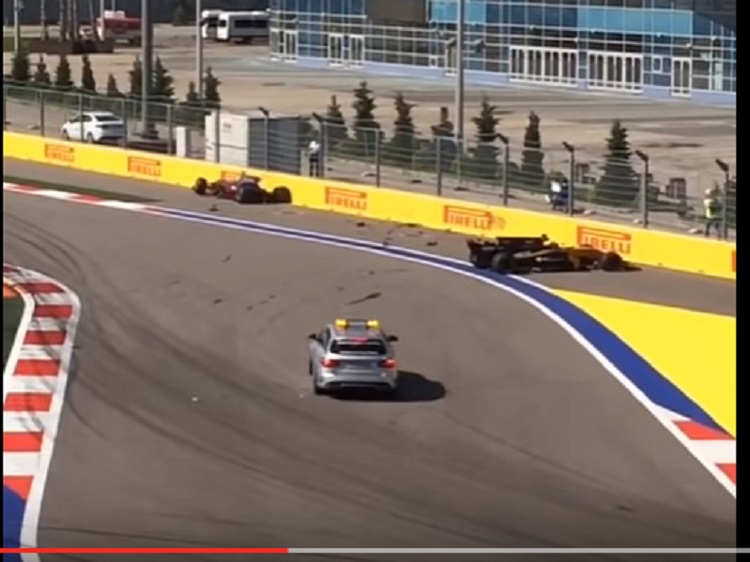 F1, Gp Russia: incidente tra Jolyon Palmer e Romain Grosjean