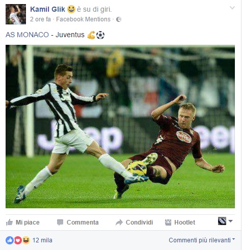 Juventus-Monaco, Camil Glik accende la sfida: ex Toro e quel fallaccio su Giaccherini
