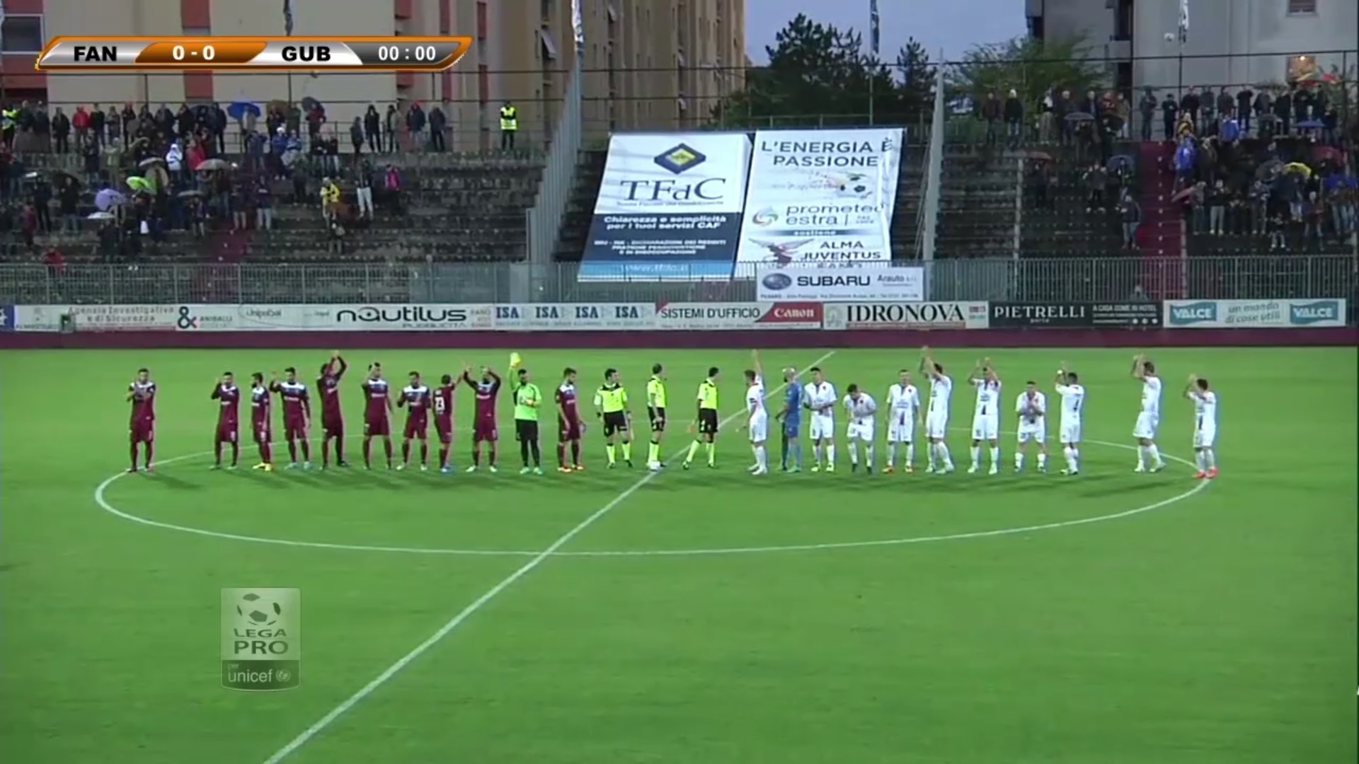 Gubbio-Fano Sportube: streaming diretta live, ecco come vedere la partita