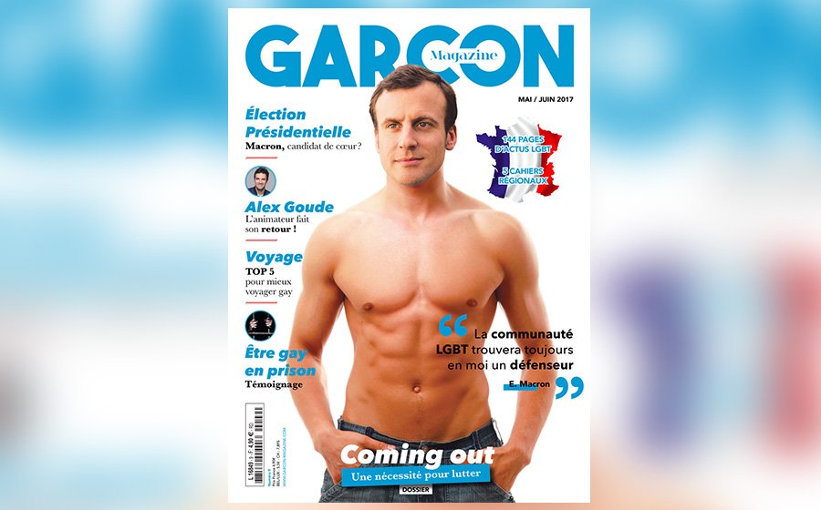 Macron a torso nudo sulla rivista gay: "Coming out". Bufera sul fotomontaggio