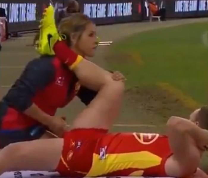 Massaggio inguinale della fisioterapista al calciatore Brandom Matera diventa virale