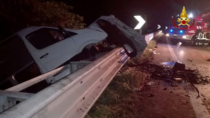 Incidente sulla Romea, il furgone fuori strada