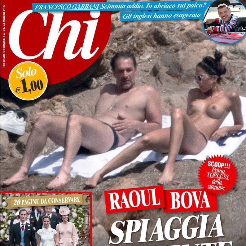 Raoul Bova al mare con Rocio Munoz Morales in topless