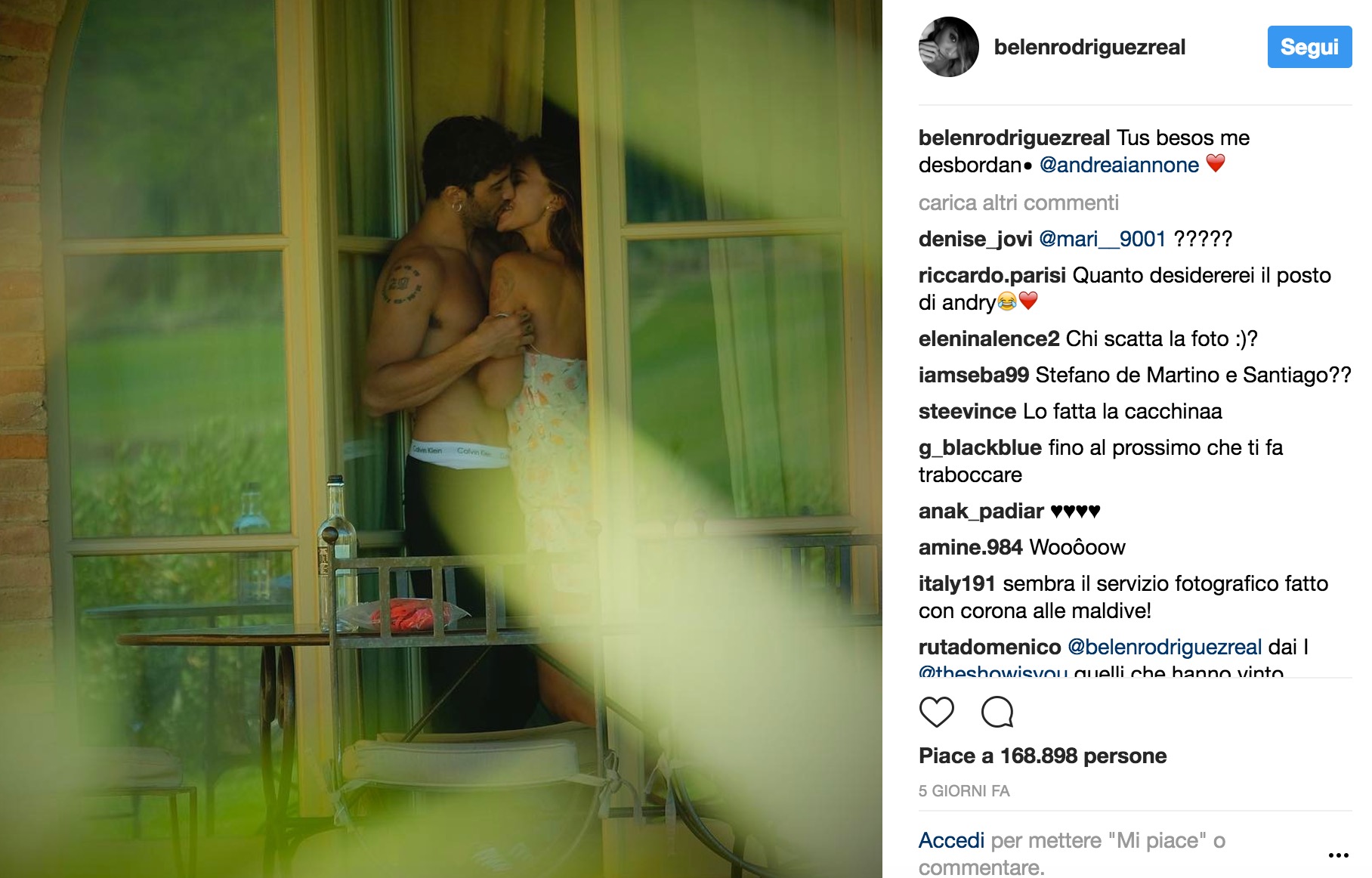 Belen Rodriguez e Andrea Iannone, Chi: "Cercano casa in Svizzera"