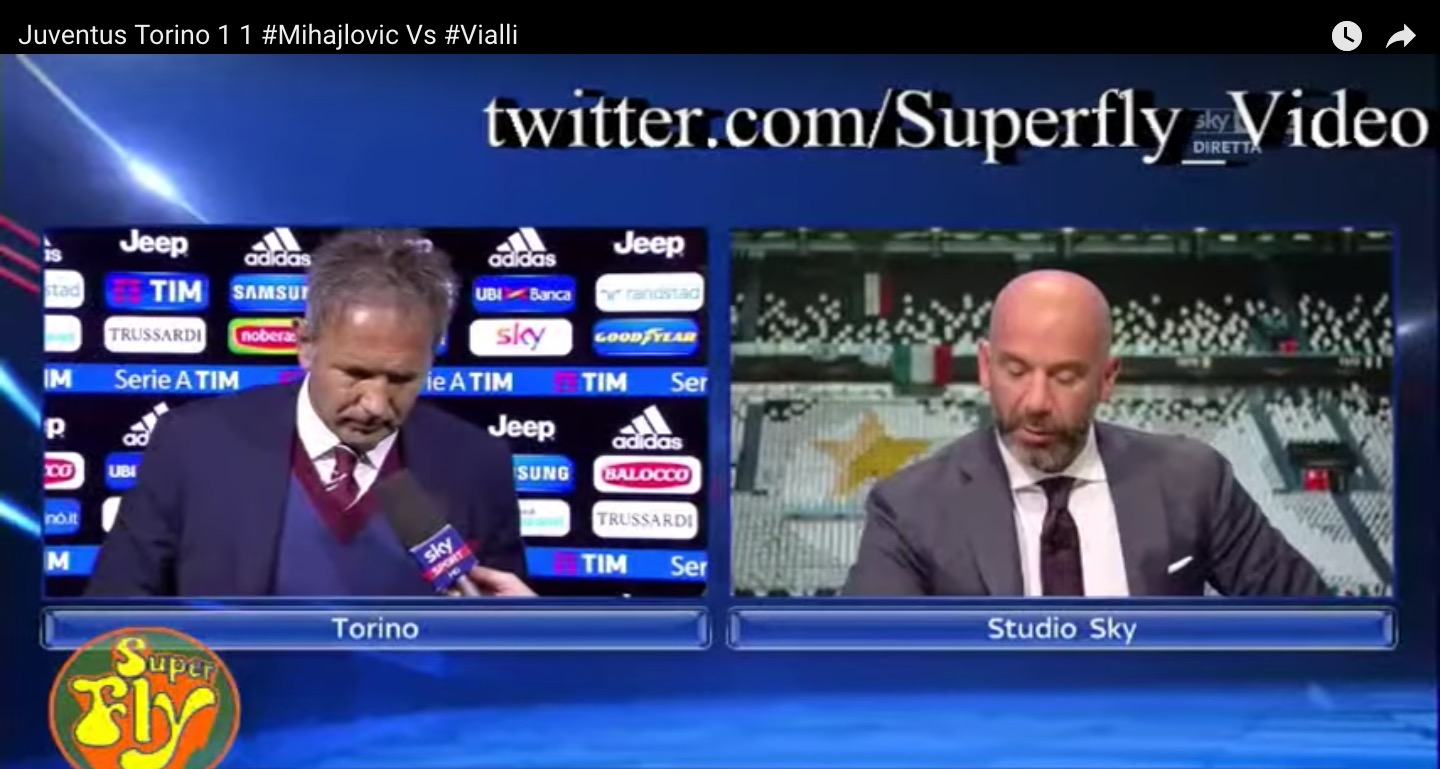 YouTube, Mihajlovic-Vialli: litigio in diretta tv per espulsione Acquah